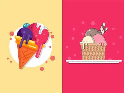 ice cream adobe illustrator clean design designer99studio ice ice cream illustration illustration art illustrator