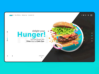 Fast Food booking adobe xd adobexd burger clean design food product service ui website