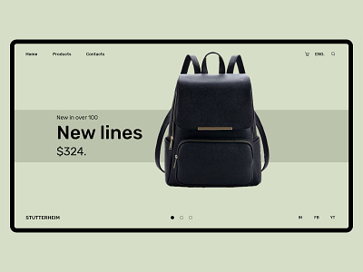 Bag Store Web Design adobexd bag design designer99studio fashion store website website design