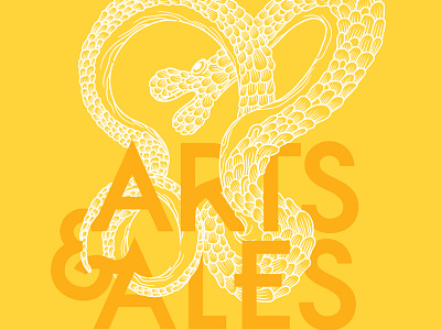 Arts & Ales Festival event festival illustration logo