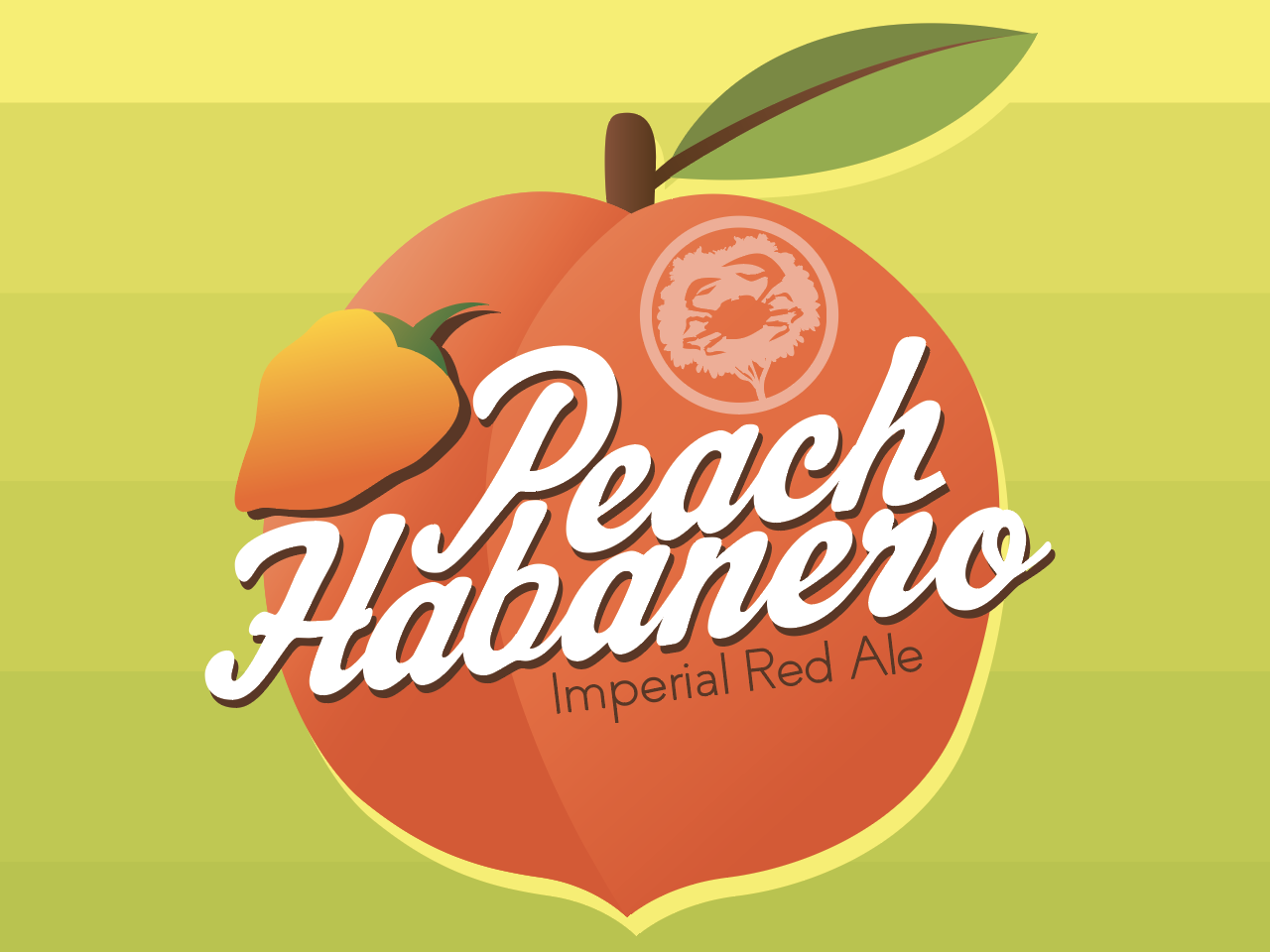 Peach Habanero Beer Label Design For Crabtree Brewing Company By Emily Grace King On Dribbble