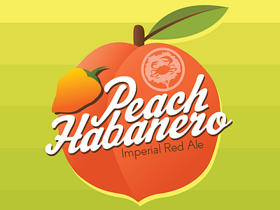 Peach Habanero Beer Label Design for Crabtree Brewing Company beer art beer label beer label design