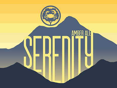 Serenity Beer Label Design for Crabtree Brewing Company beer art beer label beer label design