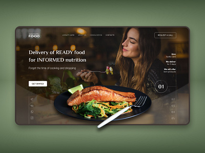 ReadyHealthy FOOD | Landing page concept delivery food landing web webdesign