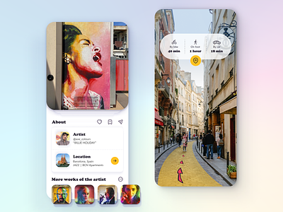Street Art Navigator | Mobile App app art concept design mobile app street art ui ux