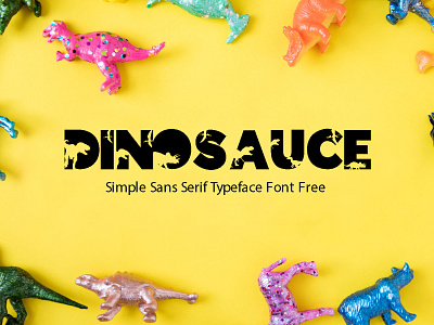 Dinosauce Simple Sans Serif Typeface Font Free font freebies freefont typogaphy