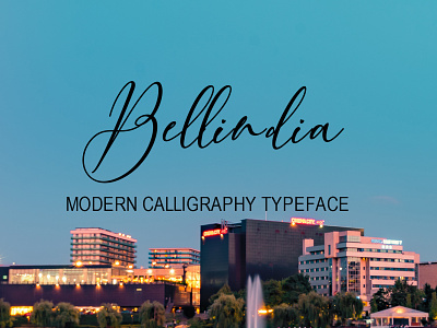 Bellindia Modern Calligraphy Typeface font freebies freefont typogaphy