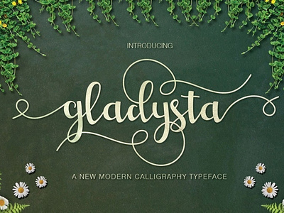 Gladysta Modern caligraphy Font Free font freebies freefont typogaphy