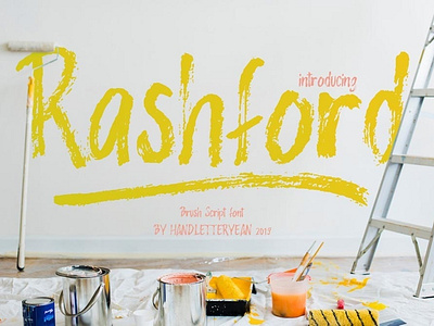 The Rashford Bbrush font Free font freebies freefont typogaphy typography