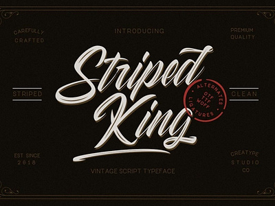 Striped King moderN vintage Font Free font freebies freefont typogaphy typography