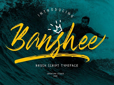 Banshee Brush script Font Free