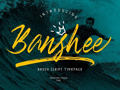 Banshee Brush script Font Free font freebies freefont typogaphy