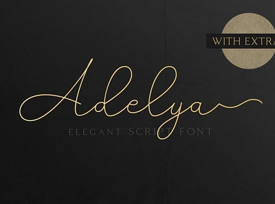 Adelya Flowing monoline font font Free font freebies freefont typogaphy