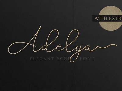 Adelya Flowing monoline font  font Free