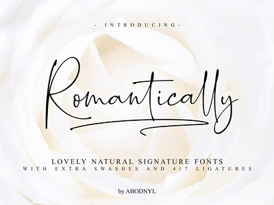 Romantically Natural signature font Free