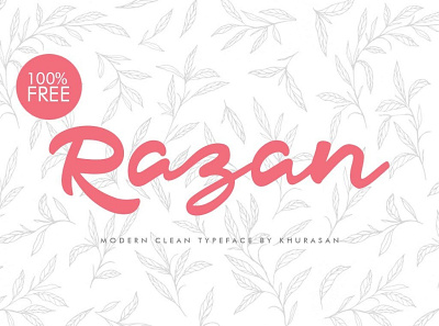 Razan Hand-drawn script typeface font Free font freebies freefont typogaphy typography