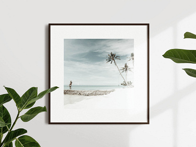 Free Square Poster Frame Mockup