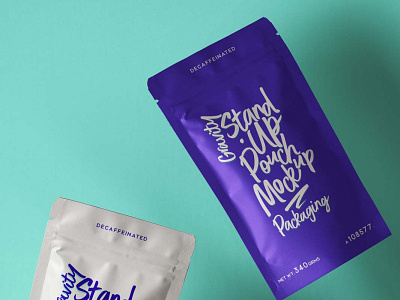 Free Stand Up Pouch Packaging Mockup