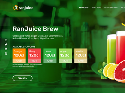 A Juice Shop landing page app branding design designer graphic design interface landing page ui userflow ux web web ui website