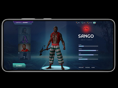 Game Ui prototype to select character 3d animation app creative game game designer game product designer gameuiux interface metaverse product design ui uiux user experience user interface visual design xr xr designer