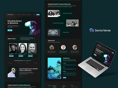 SeniorVerse Website homepage UI Design