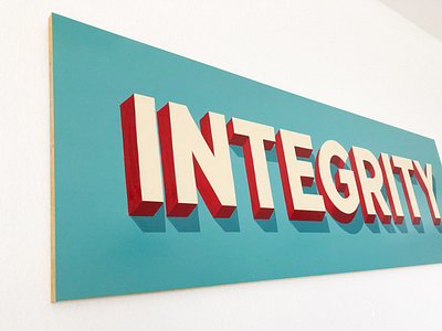 Integrity design sign painting typography