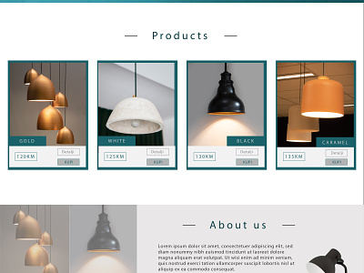 Lamp Products design shop web website