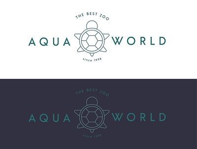 aquaWorld branding design logo