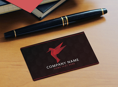 Bird company business card design logo vector