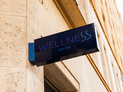 Wellness logo design illustration logo mockup