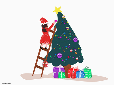 Merry Christmas 2019 app christmas christmas tree design dribble elf gift happy hello illustrator santa stars tree web