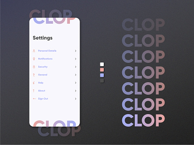 CLOP | Settings — Daily UI #007