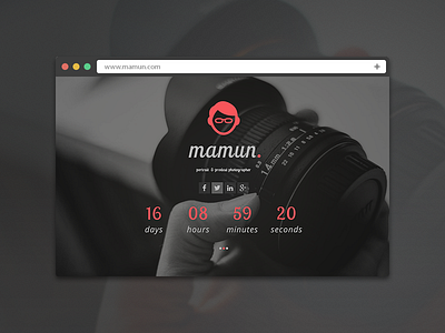 Mamun is Coming Soon interface psd template ui ui kit ux web design