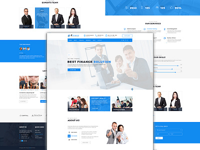 FINANZ - Corporate Web Page Design. agency business corporate finance onepage startup sujonmaji