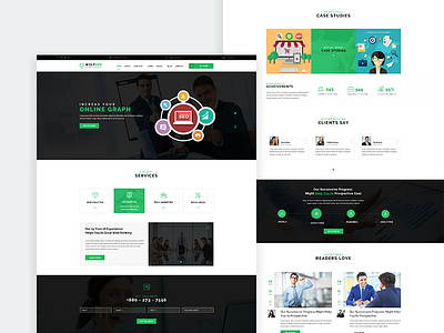 WOLF-SEO Digital Marketing Agency Web Page Design agency business corporate finance marketing onepage online seo startup sujonmaji