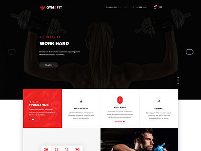 WIP- A GYM website home page design fitness gym sujonmaji web design yoga