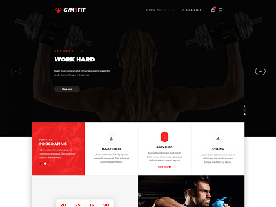 WIP- A GYM website home page design