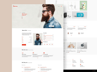 Damon! Resume Template Design cv html psd resume sujonmaji vcard