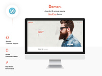 Damon - Resume, Personal, CV, vCard WordPress Theme