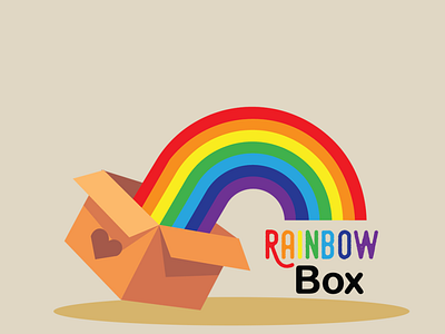 Rainvow box adobe illustrator box.rainbow box.rainbow identity illustraion logo