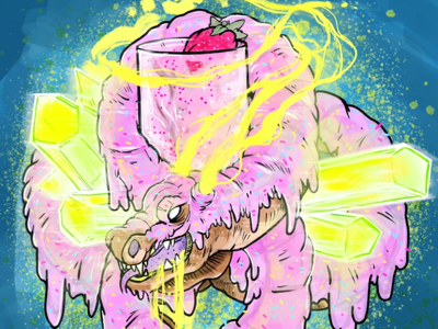 Junk Food Kaiju kaiju junk food candy doughnut dragon monster