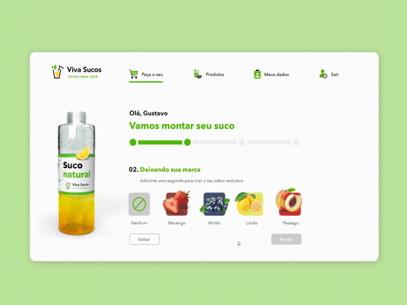 Bottle animation - Juicy delivery adobexd animation delivery interaction juicy ui xd xd design