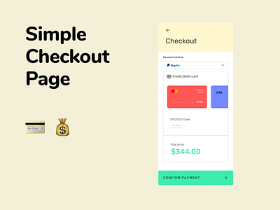 Simple checkout page