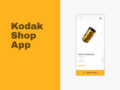Kodak shop app app dailyui design e commerce flat iran kodak minimal product design shop ui