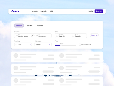 Flight search concept 068 airplane app daily ui dailyui design flat flight booking flight search flight ticket fly iran minimal search search bar search results skeletons ui
