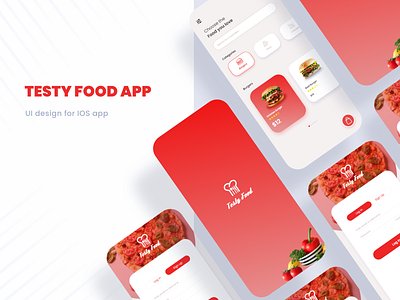 Testy Food App app art branding design graphic design illustrator logo ui ux website