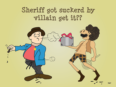 Cartoon Design cartoon character design illustration sheriff villain