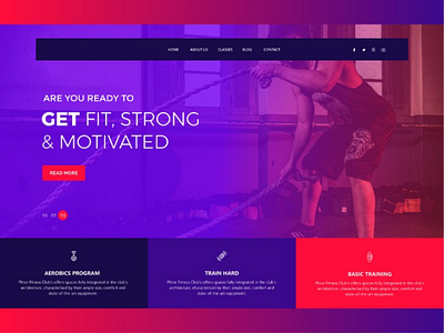 Landing Page gym landing page ui web website website design workout site