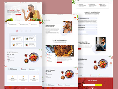 Eatery Design faq food food app landing page restaurant website