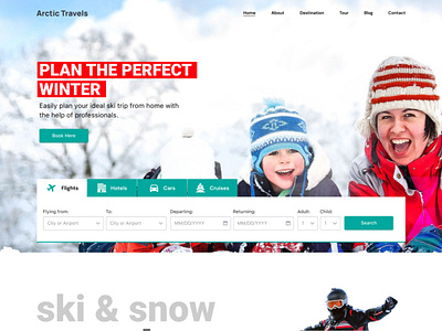 Travel Agency Landing Page agency landing page skating travel agency winter
